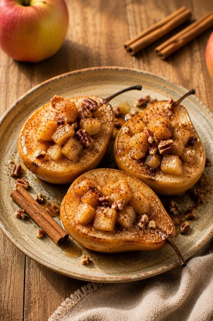 Apple Cinnamon Baked Pears