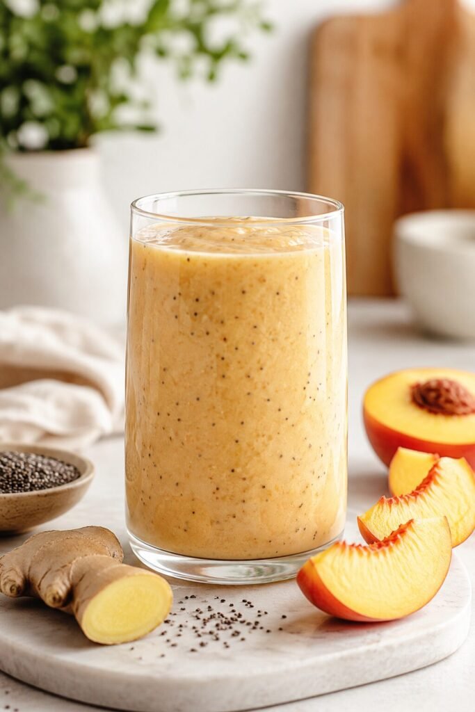 Ginger Peach Chia Smoothie Recipe