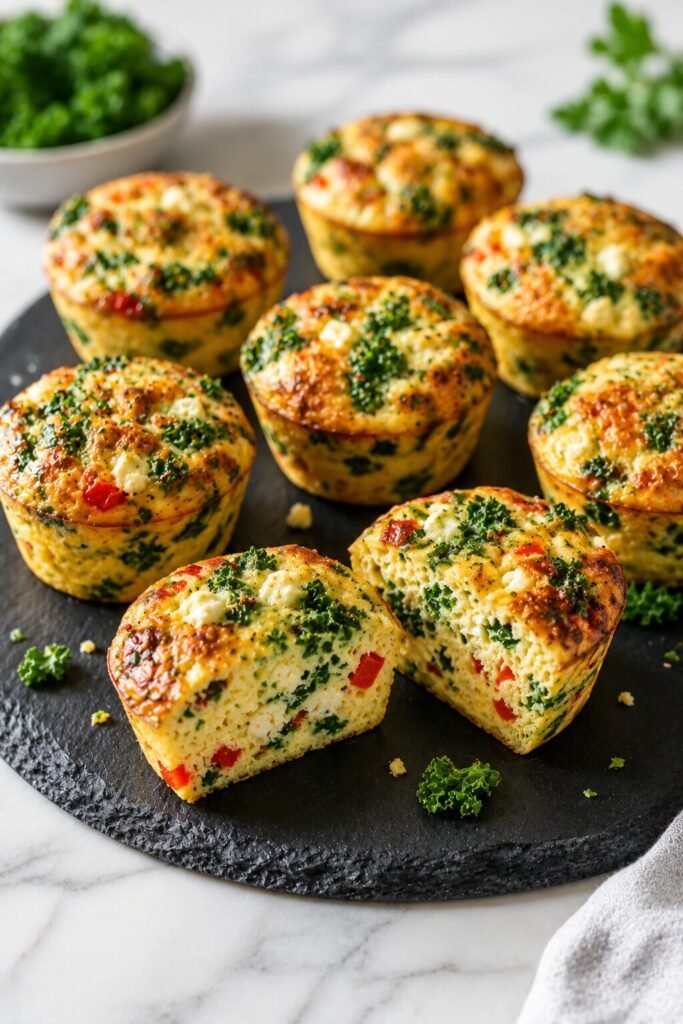 Savory Egg Muffins with Kale Recipe