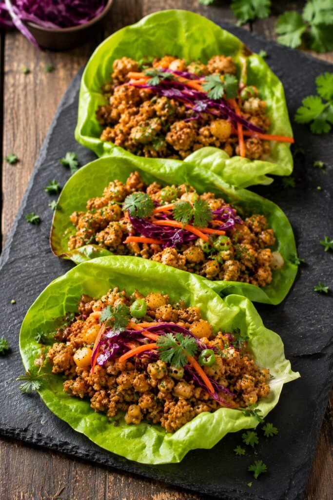 Spiced Chicken Lettuce Wraps Recipe