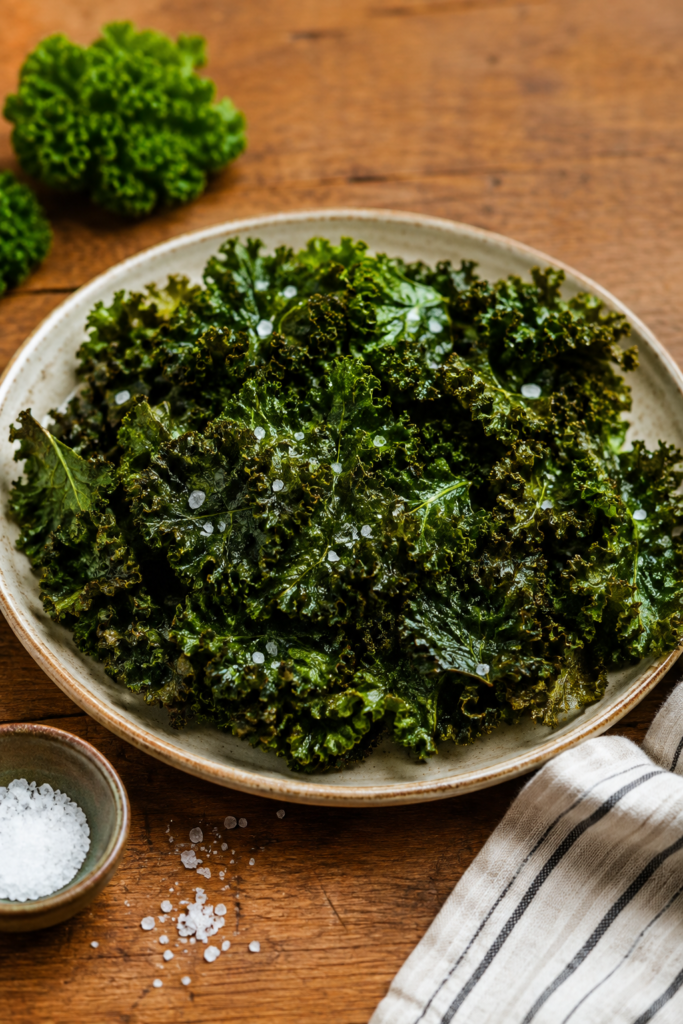 12. Baked Kale Chips with Sea Salt Recipe