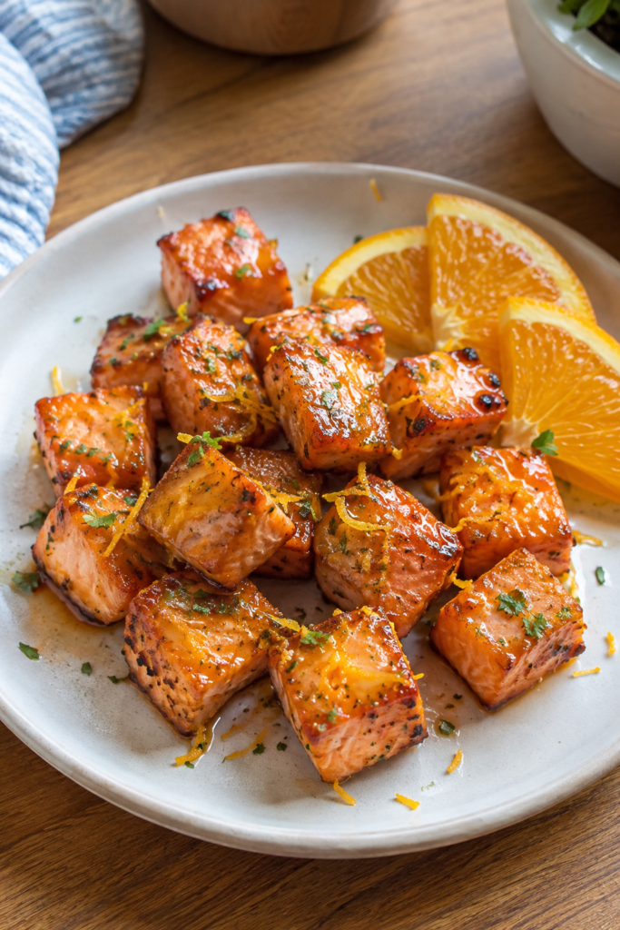 13. Citrus Burst Salmon Bites Recipe