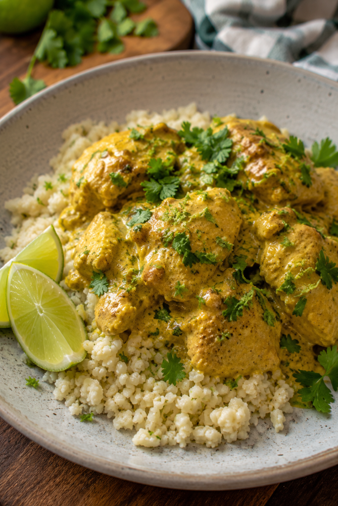 Coconut Lime Chicken Thighs with Cauli Rice Recipe