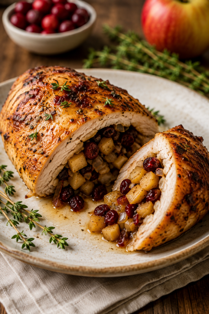 Cranberry Apple Stuffed Chicken Breast Recipe