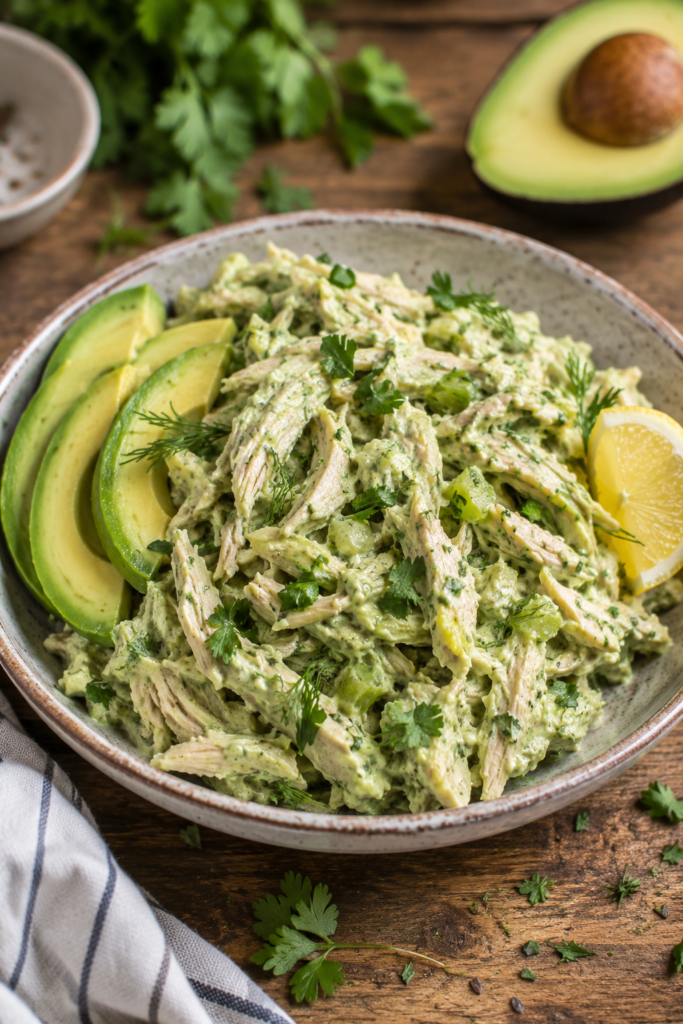 Creamy Avocado Herb Chicken Salad Recipe
