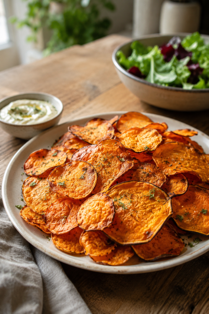 Herbed Sweet Potato Thins Recipe