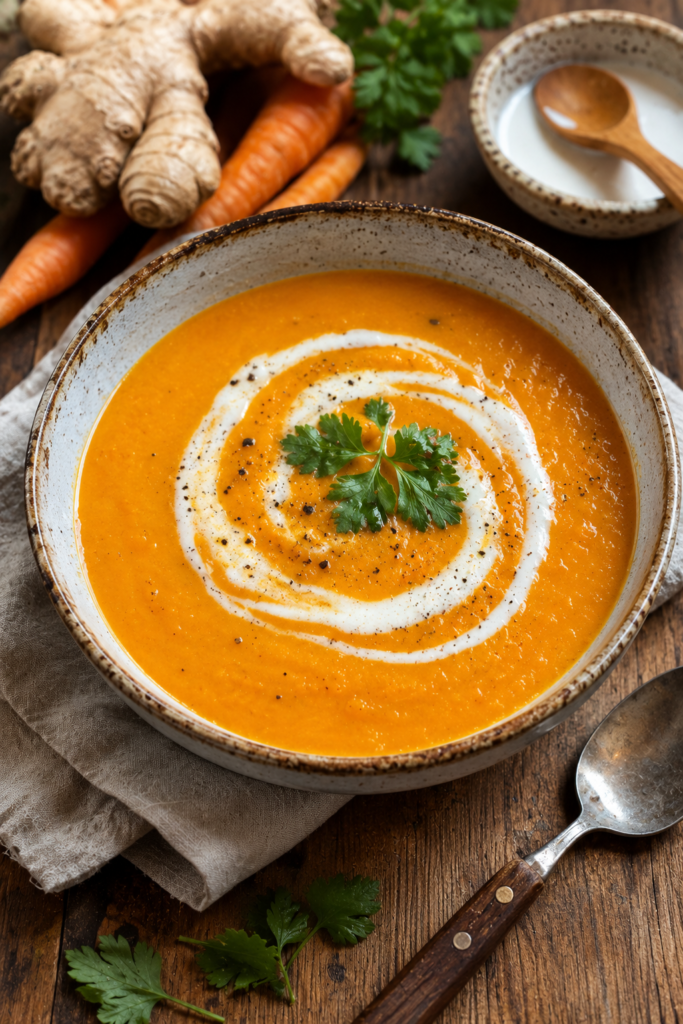 Spiced Carrot and Ginger Soup Recipe