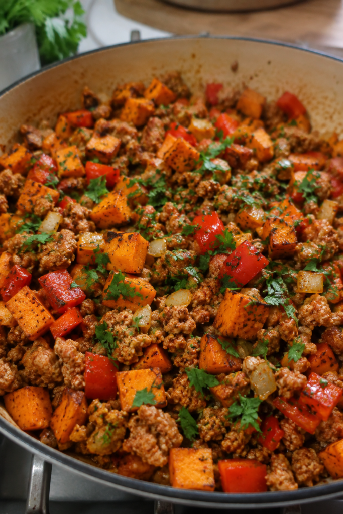 Sweet Potato and Ground Turkey Skillet Recipe